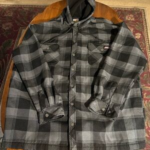 Dickies Black and Gray Checkered Shirt Jacket